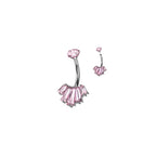 Piercing Nombril LOTTA en Acier et Zircons