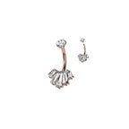 Piercing Nombril LOTTA en Acier et Zircons
