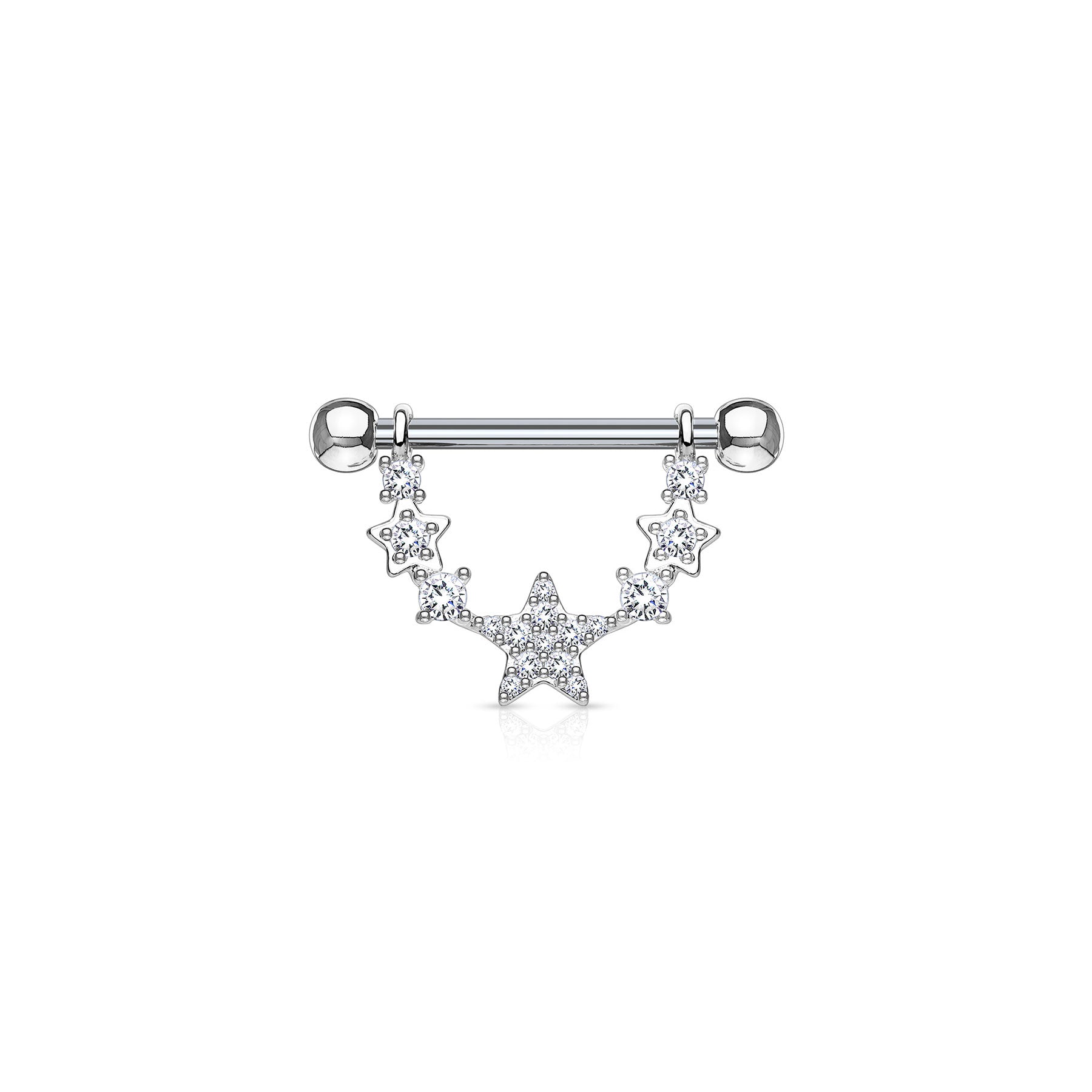 Piercing Téton LOULA en Acier et Zirconium