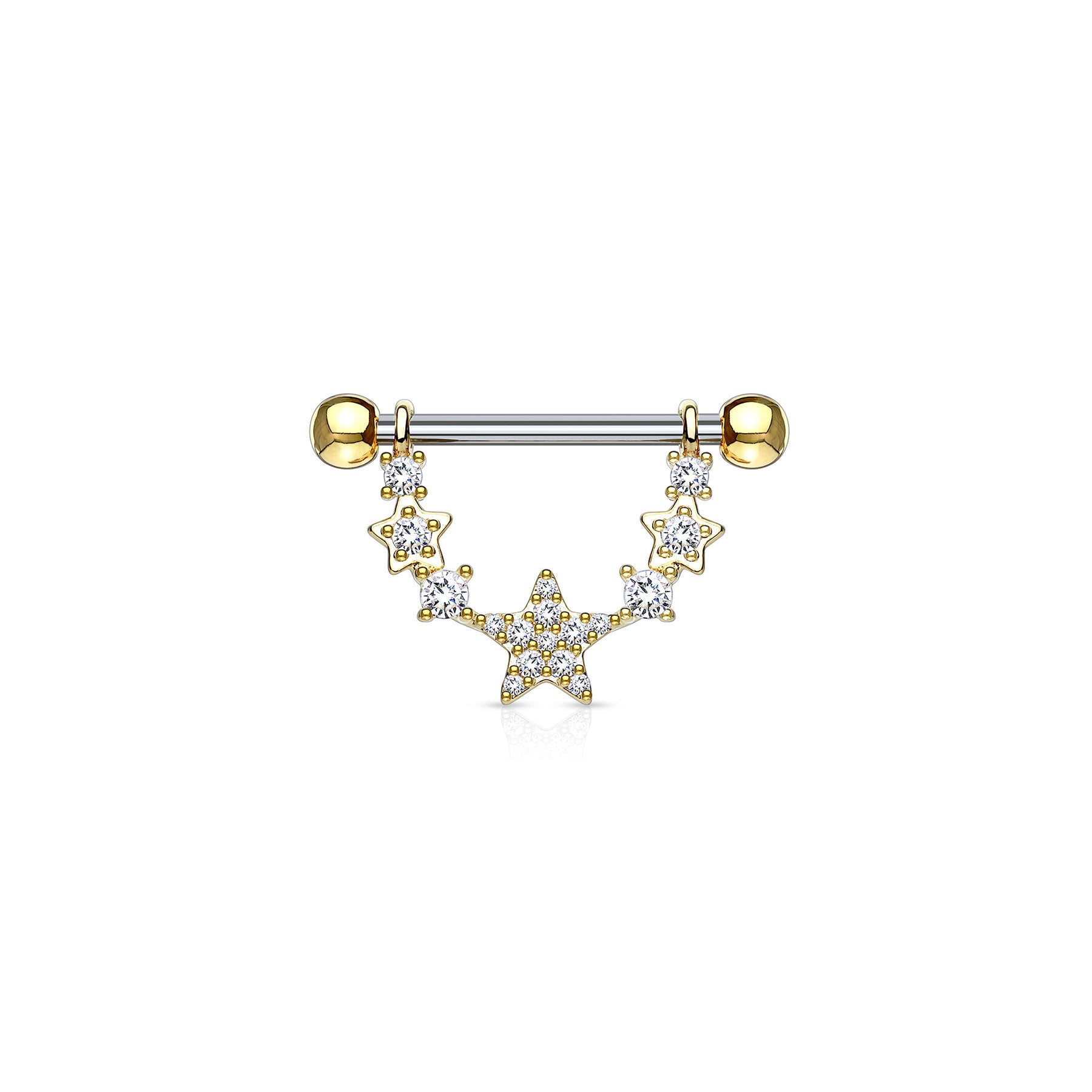 Piercing Téton LOULA en Acier et Zirconium