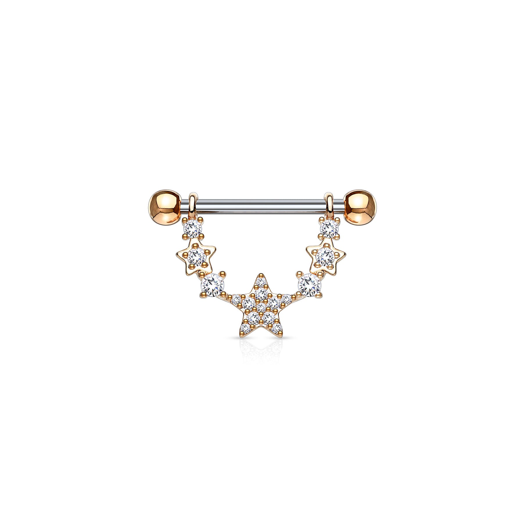 Piercing Téton LOULA en Acier et Zirconium