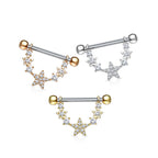 Piercing Téton LOULA en Acier et Zirconium