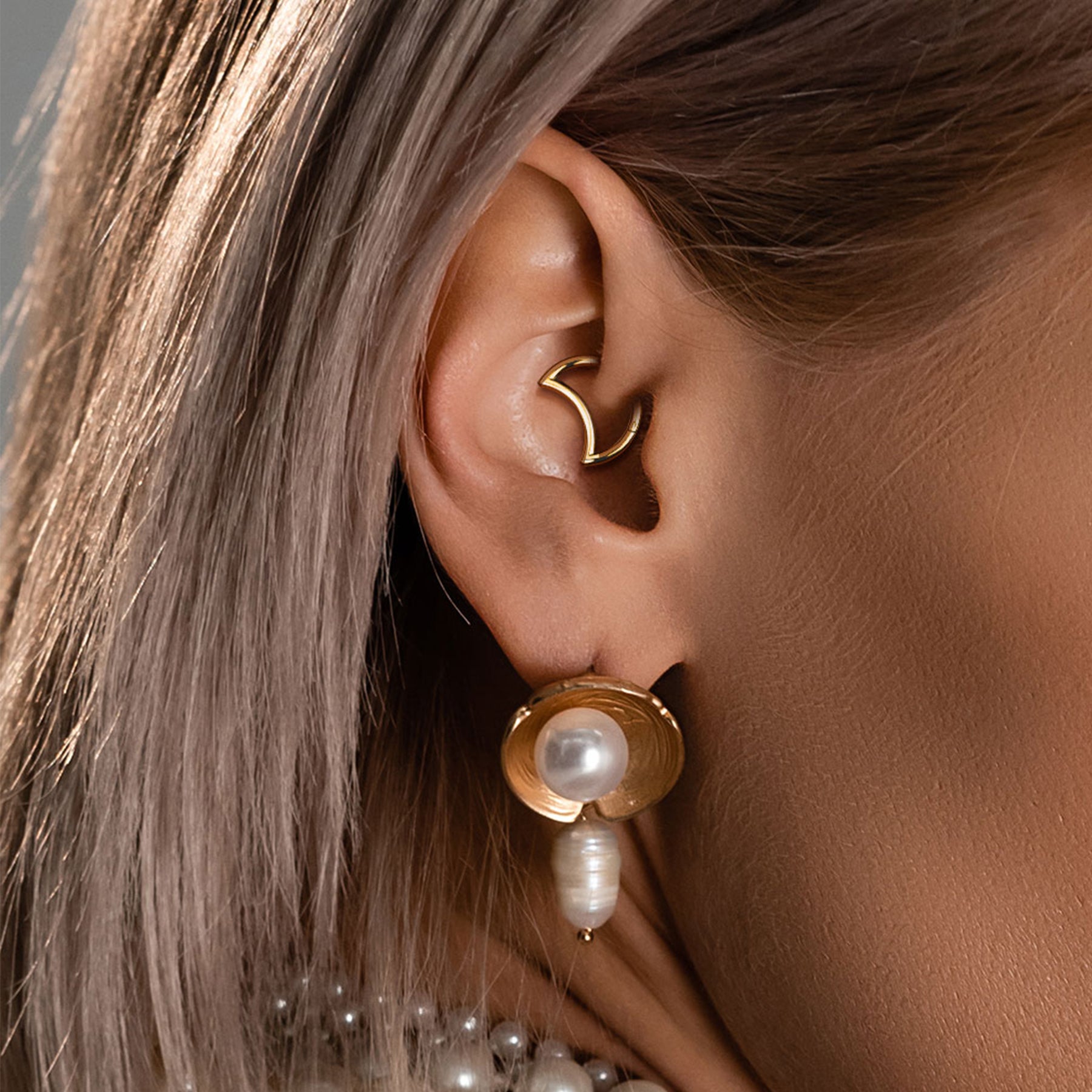 Piercing Oreille LUCILA en Acier Chirurgical 316L