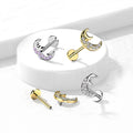Piercing Labret LYTHIA en Acier et Zirconium