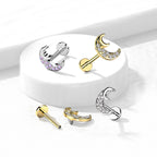 Piercing Labret LYTHIA en Acier et Zirconium