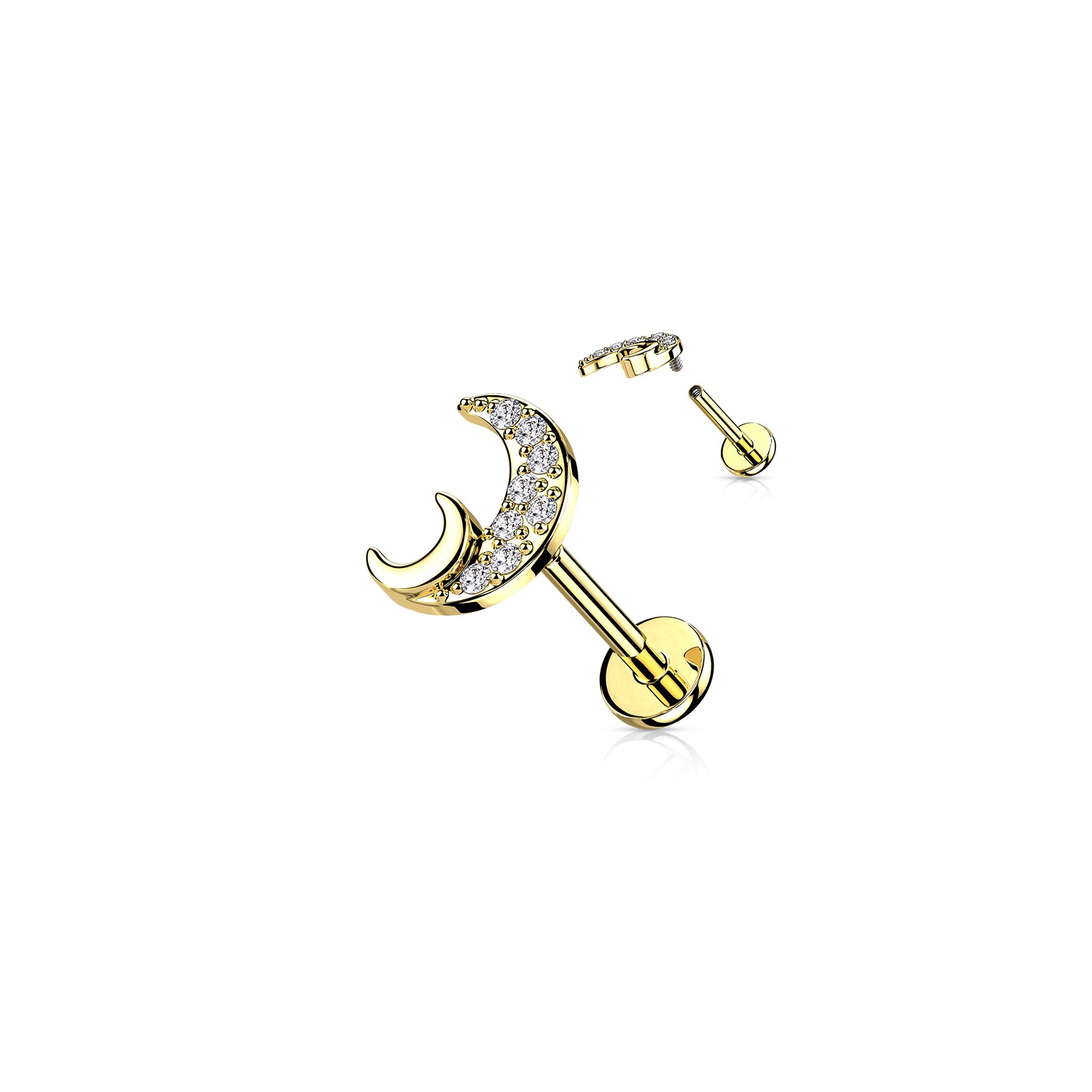 Piercing Labret LYTHIA en Acier et Zirconium