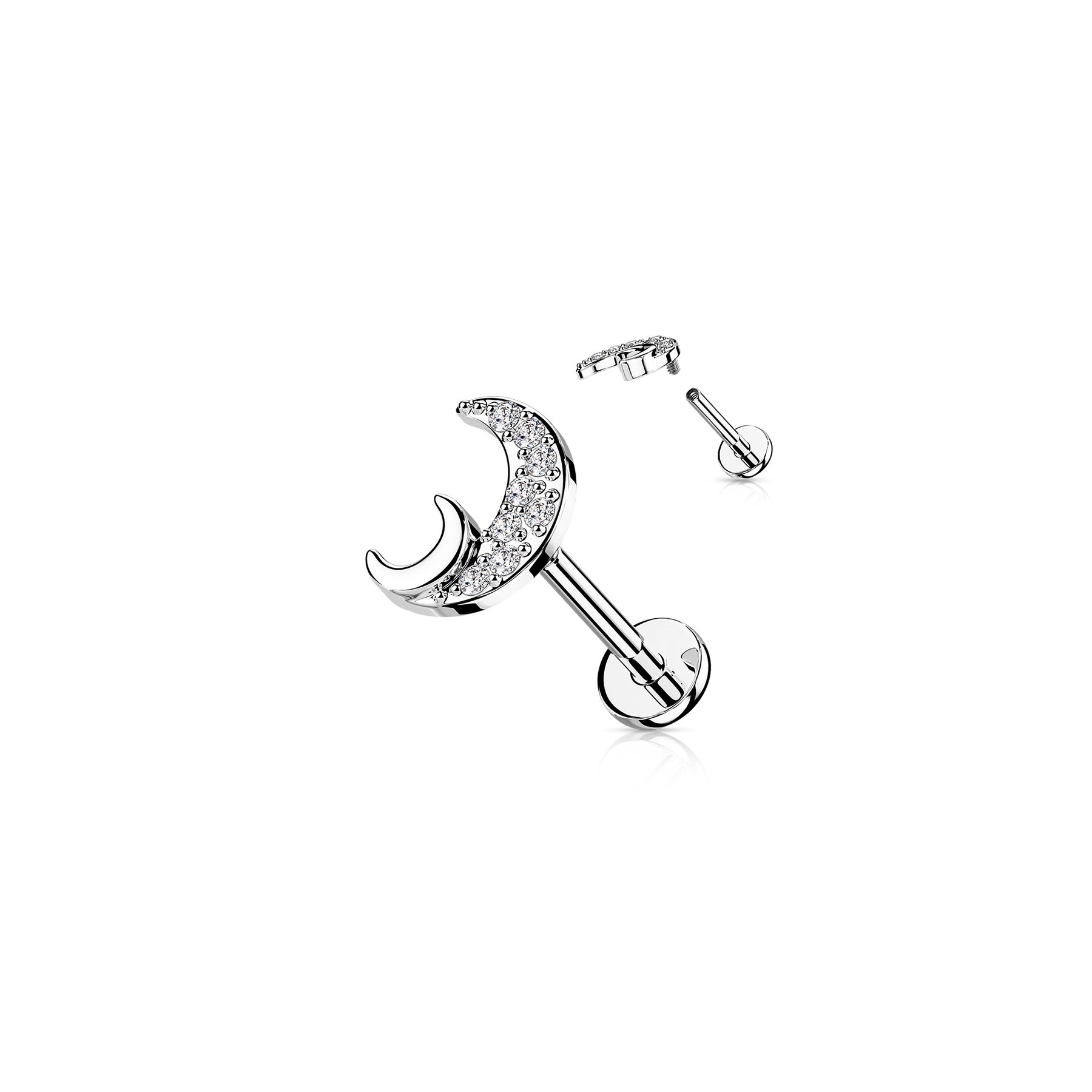 Piercing Labret LYTHIA en Acier et Zirconium