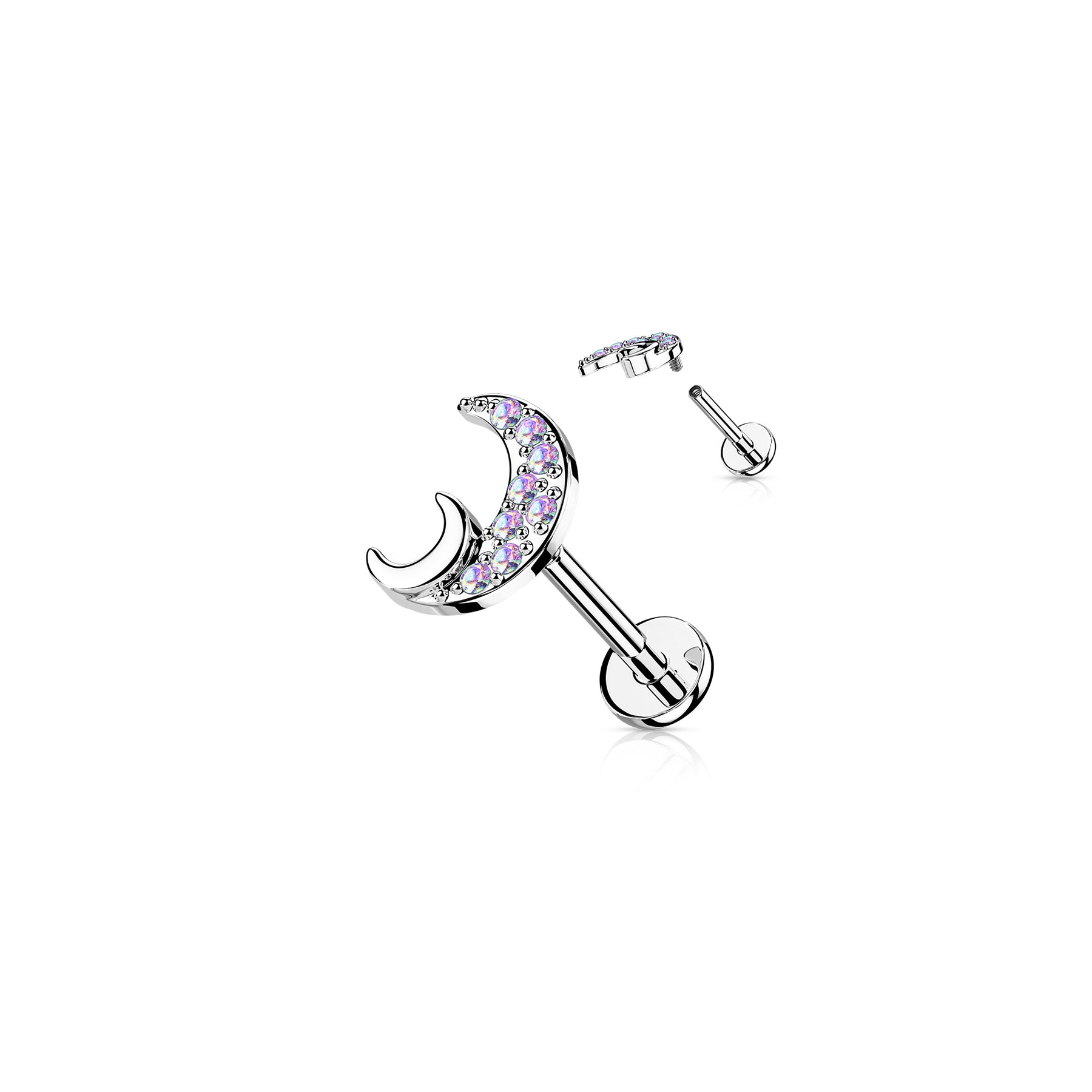 Piercing Labret LYTHIA en Acier et Zirconium