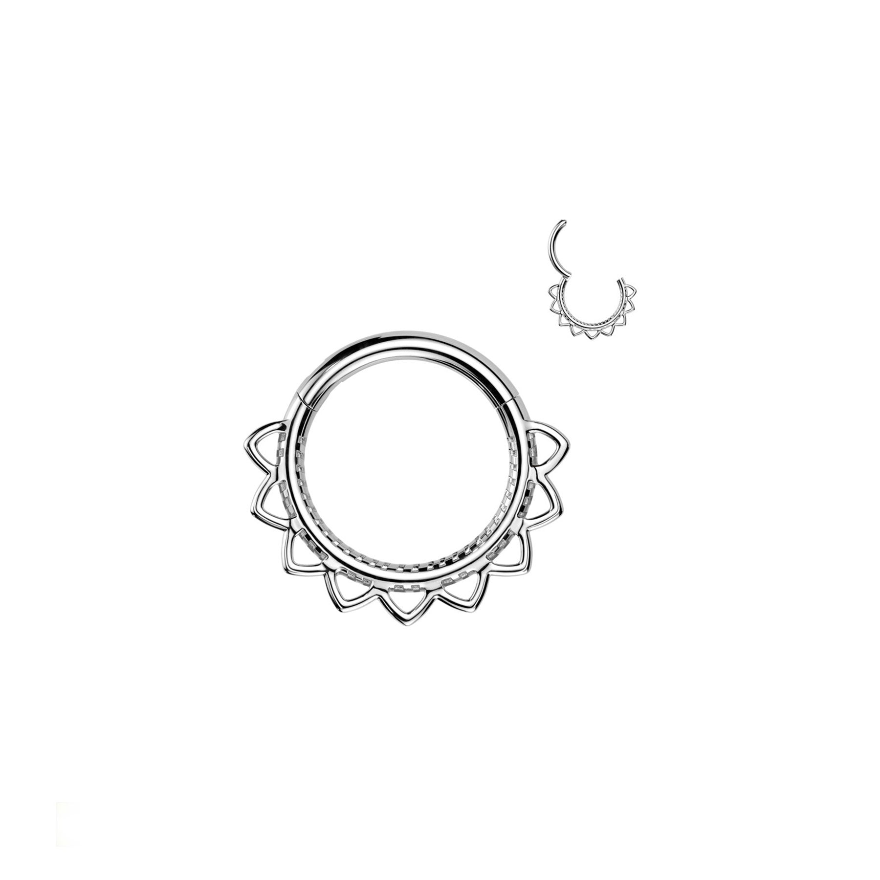 Piercing Anneau LALITA  en Acier et Zirconium