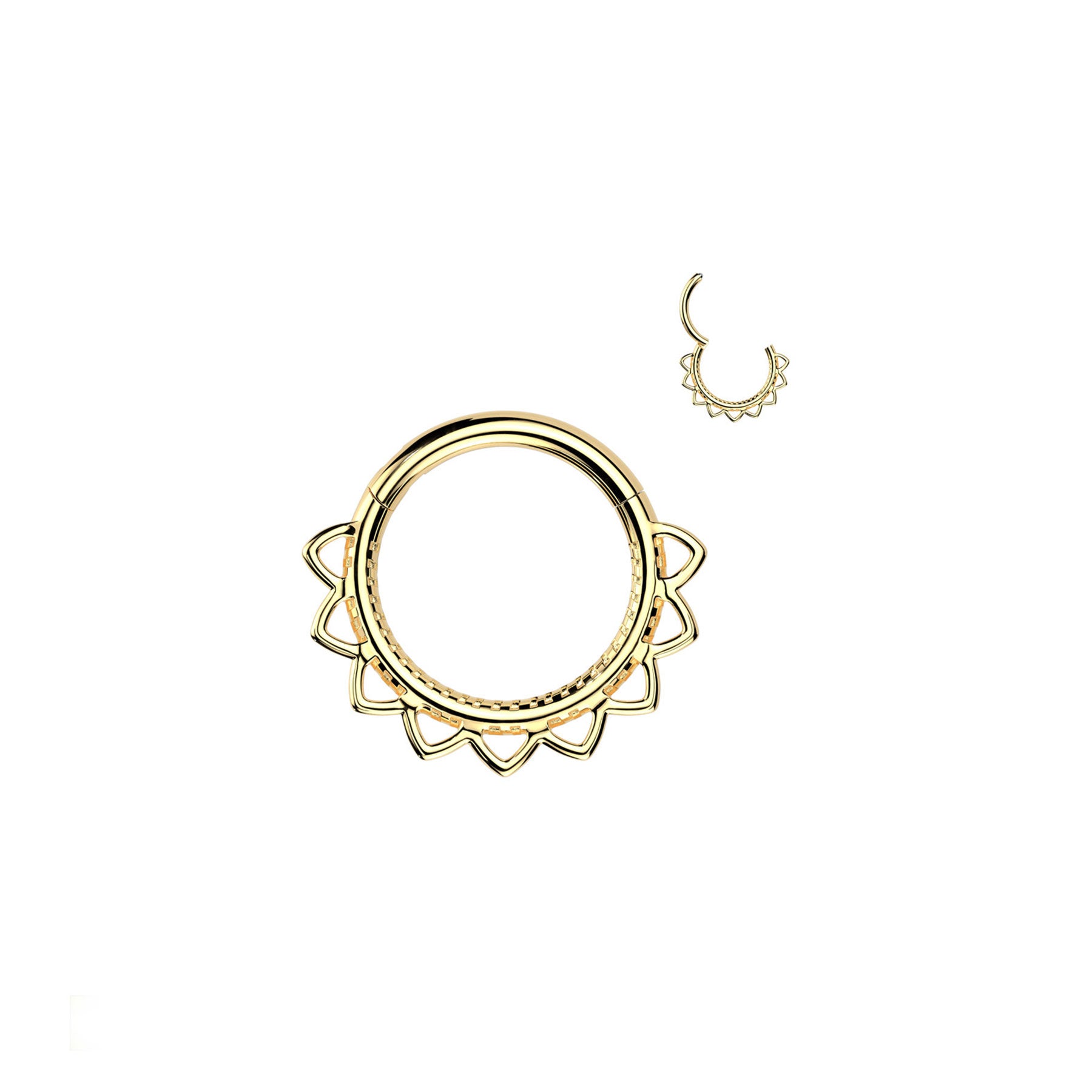 Piercing Anneau LALITA  en Acier et Zirconium