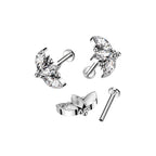 Piercing Labret MAHA en Titane et Zirconium