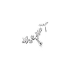 Piercing Labret MAIRA en Acier et Zircons