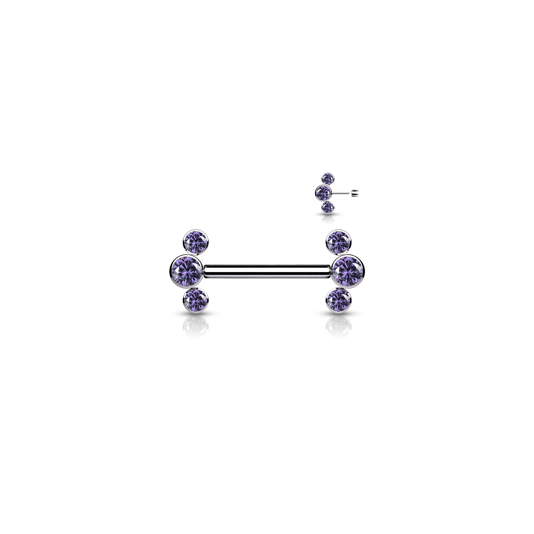 Piercing Téton MAKENA en Titane et Oxydes de Zirconium