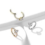 Piercing Oreille MANUELA en Titane et Oxyde de Zirconium