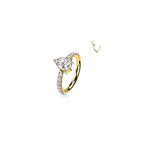 Piercing Oreille MANUELA en Titane et Oxyde de Zirconium