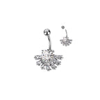 Piercing Nombril MEERA en Acier et Zirconium