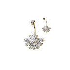Piercing Nombril MEERA en Acier et Zirconium