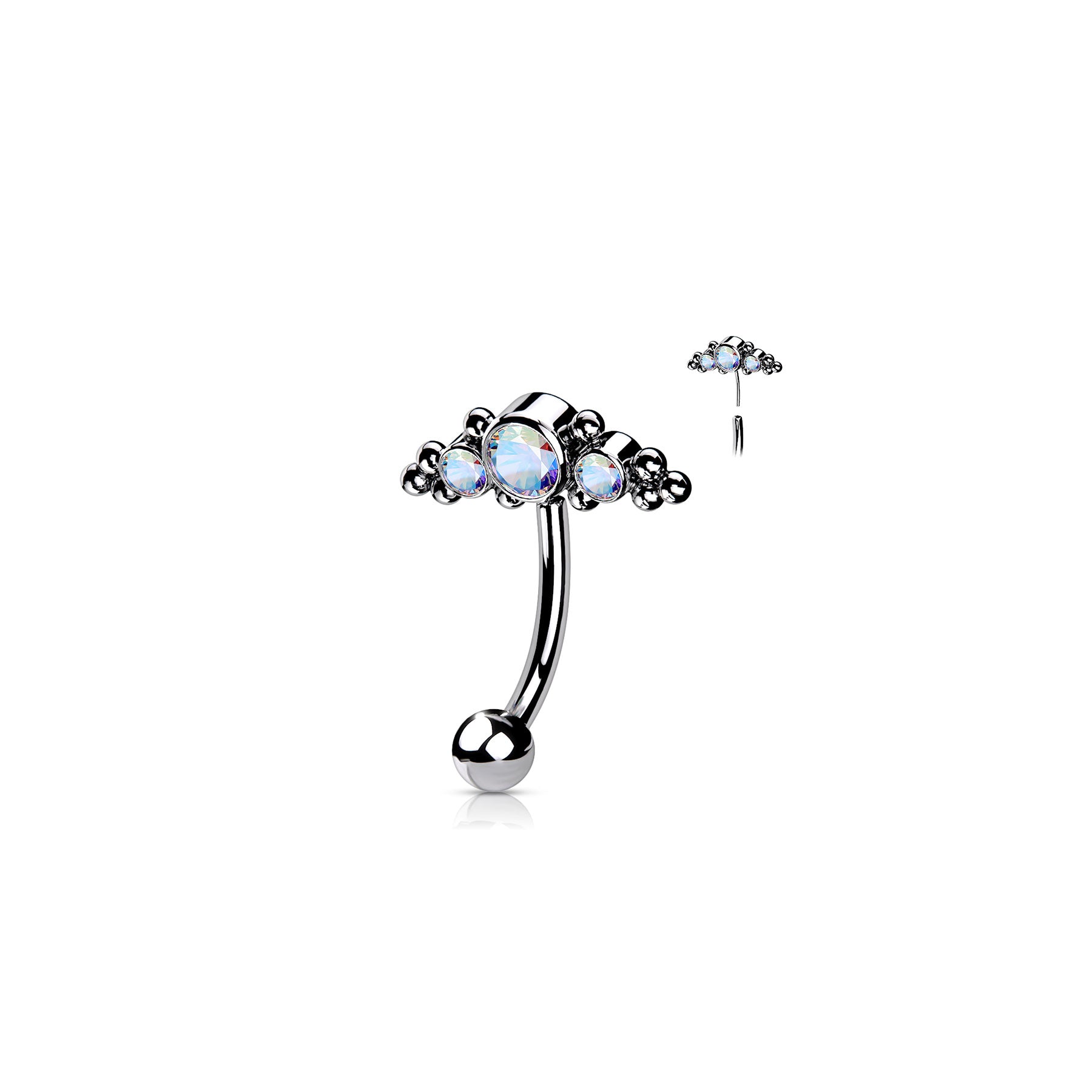 Piercing Arcade ou Nombril MELISSANDRE en Titane et Oxyde de Zirconium