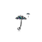 Piercing Arcade ou Nombril MELISSANDRE en Titane et Oxyde de Zirconium