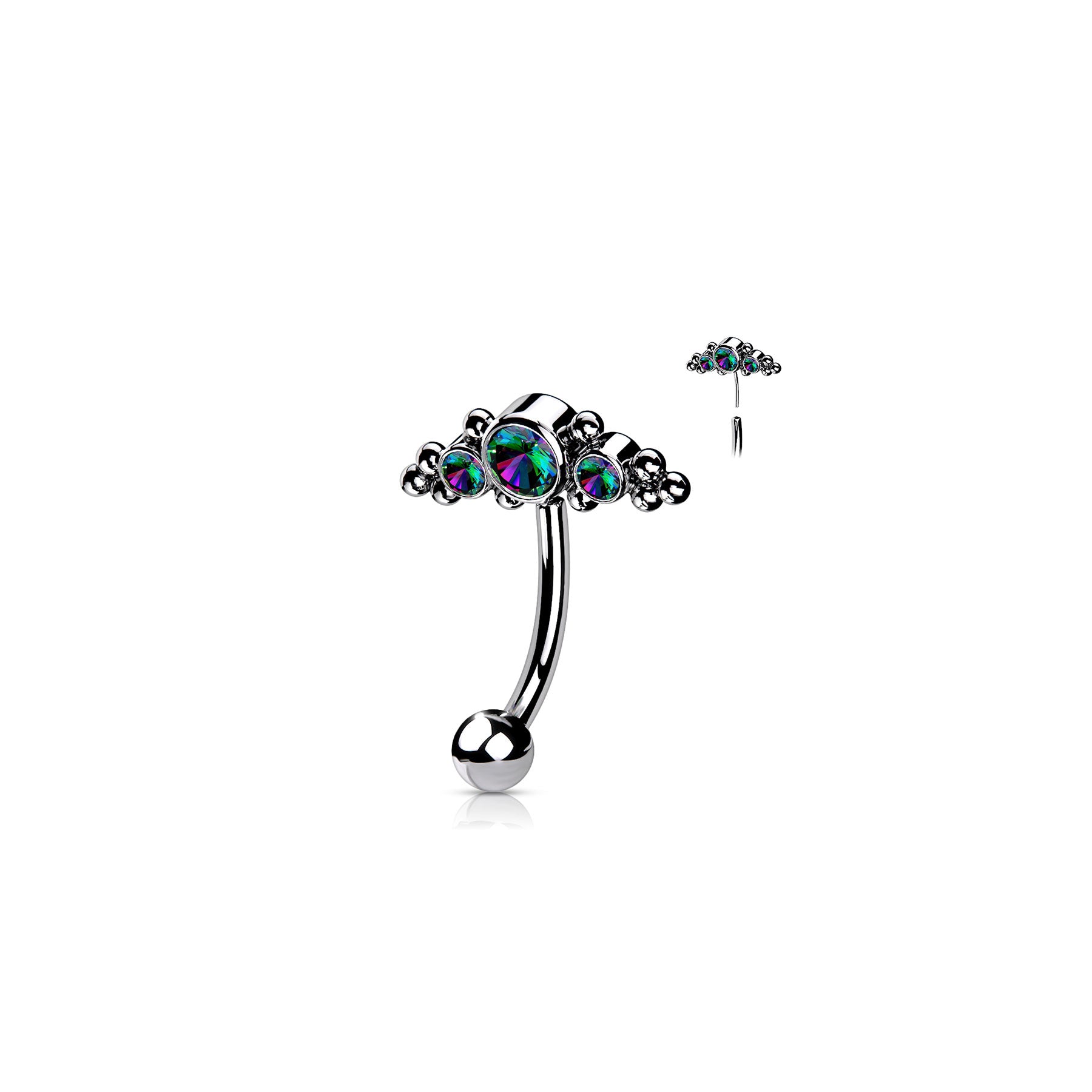 Piercing Arcade ou Nombril MELISSANDRE en Titane et Oxyde de Zirconium