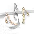 Piercing Nombril MERYA en Acier et Zirconium