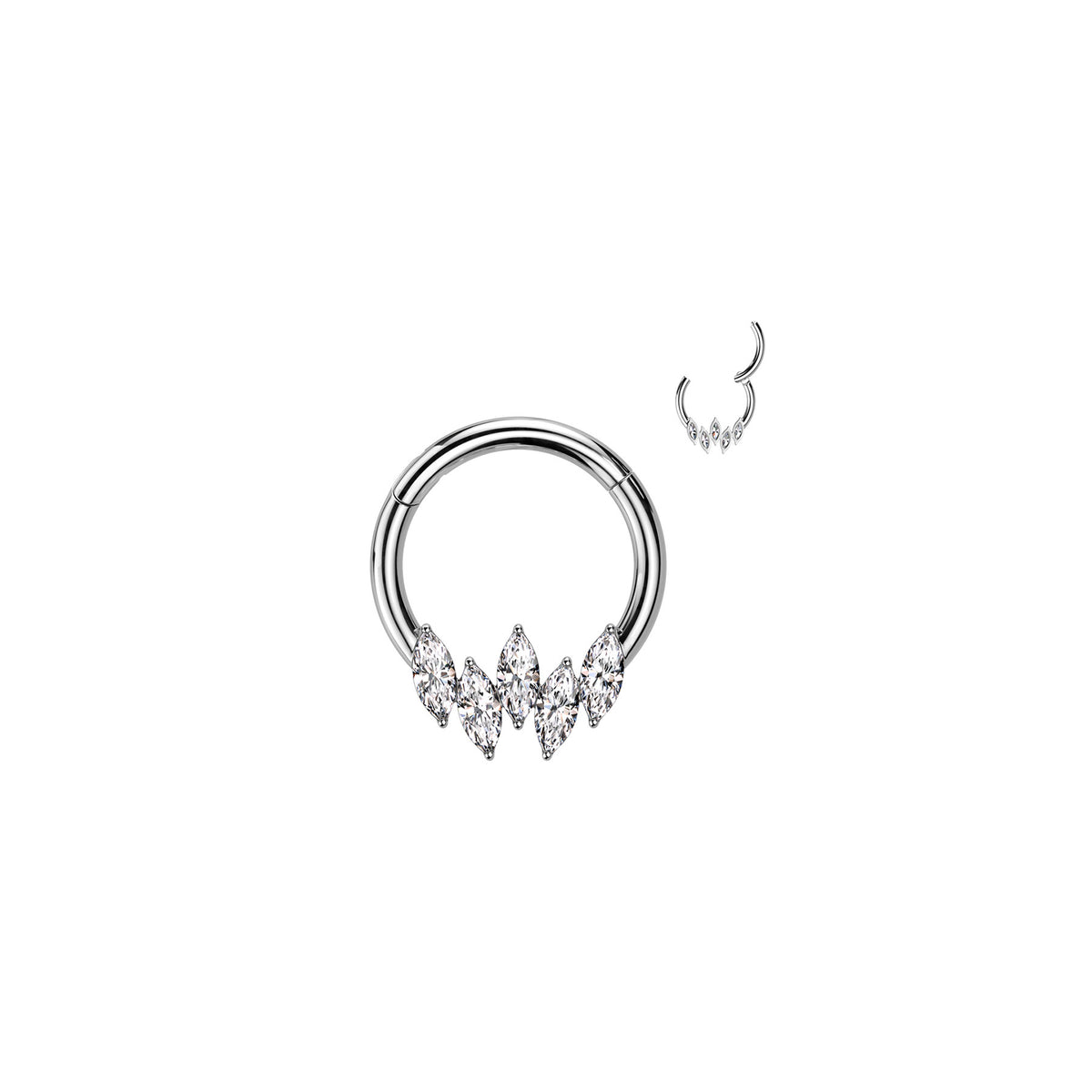 Piercing Nez MEYSA en Acier et Zirconium