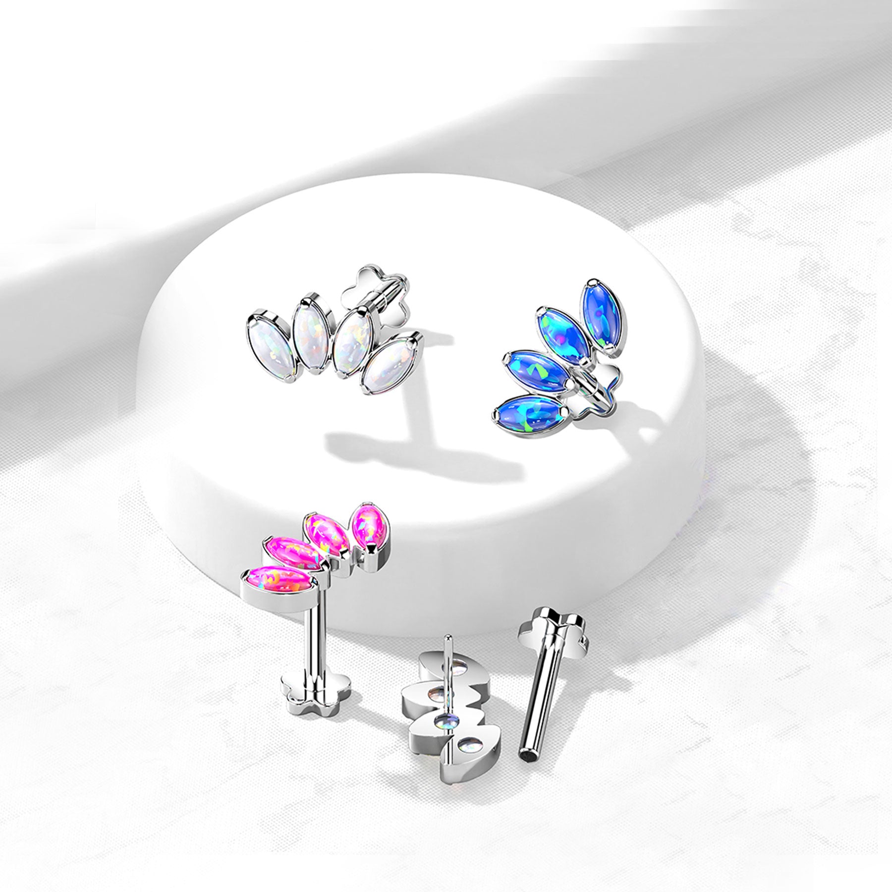 Piercing Labret MICHKA en Titane et Opale