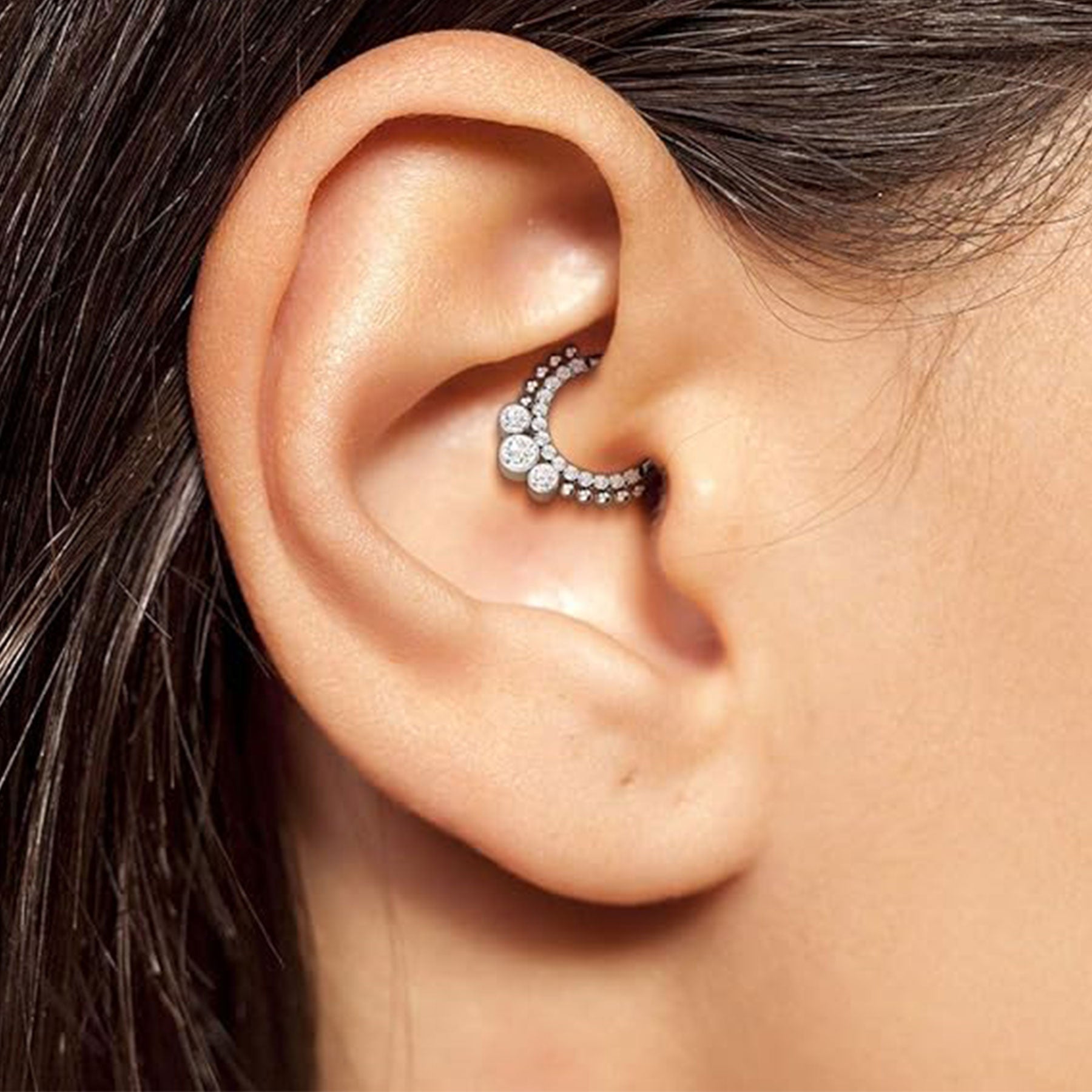 Piercing Oreille ou Nez MIM en Titane et Oxydes de Zirconium