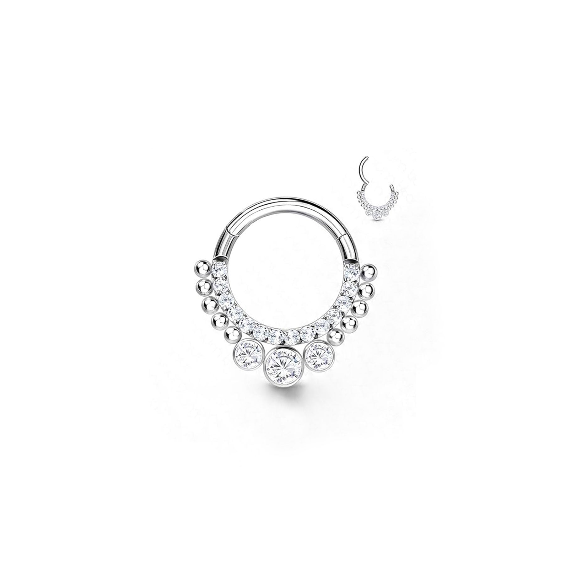 Piercing Oreille ou Nez MIM en Titane et Oxydes de Zirconium