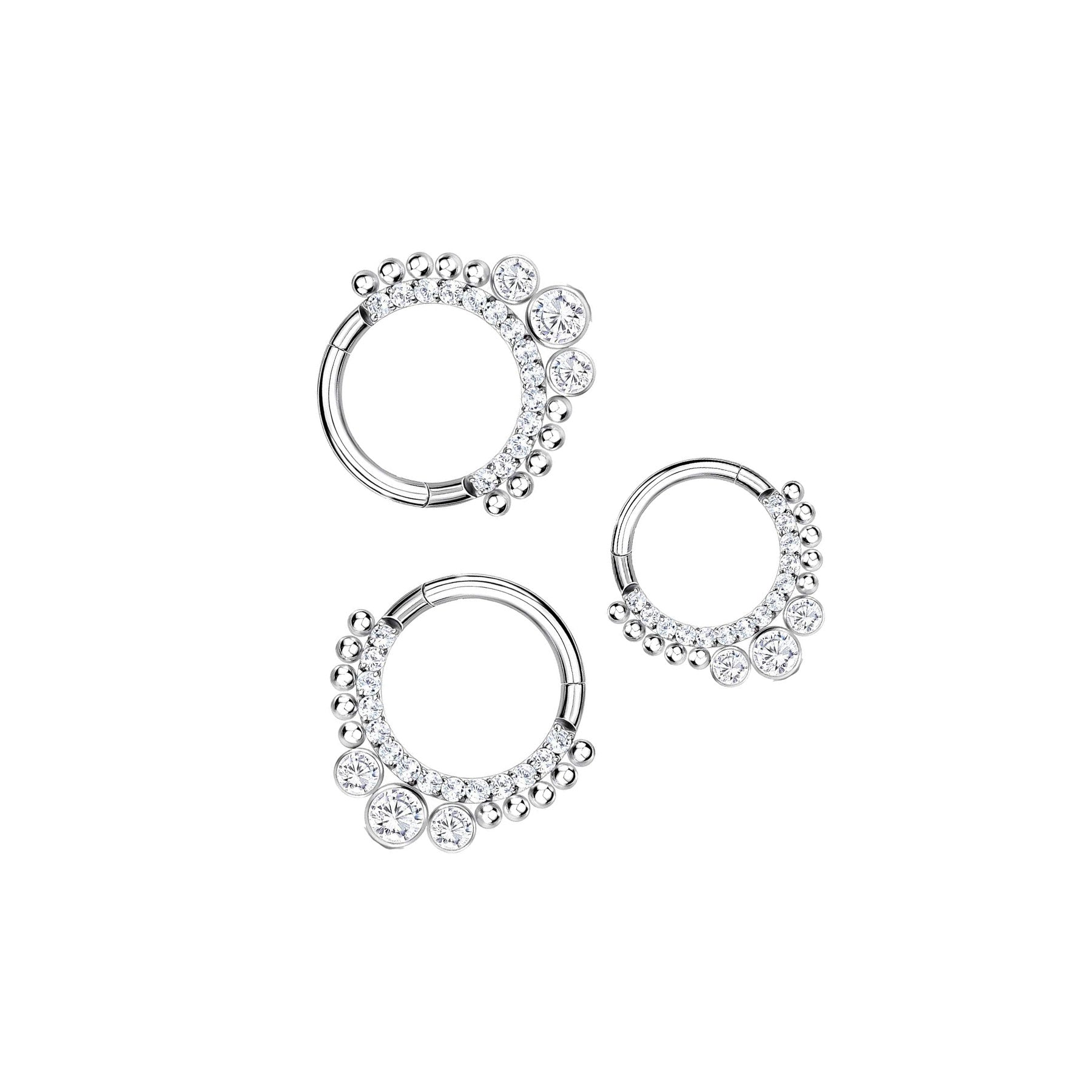 Piercing Oreille ou Nez MIM en Titane et Oxydes de Zirconium