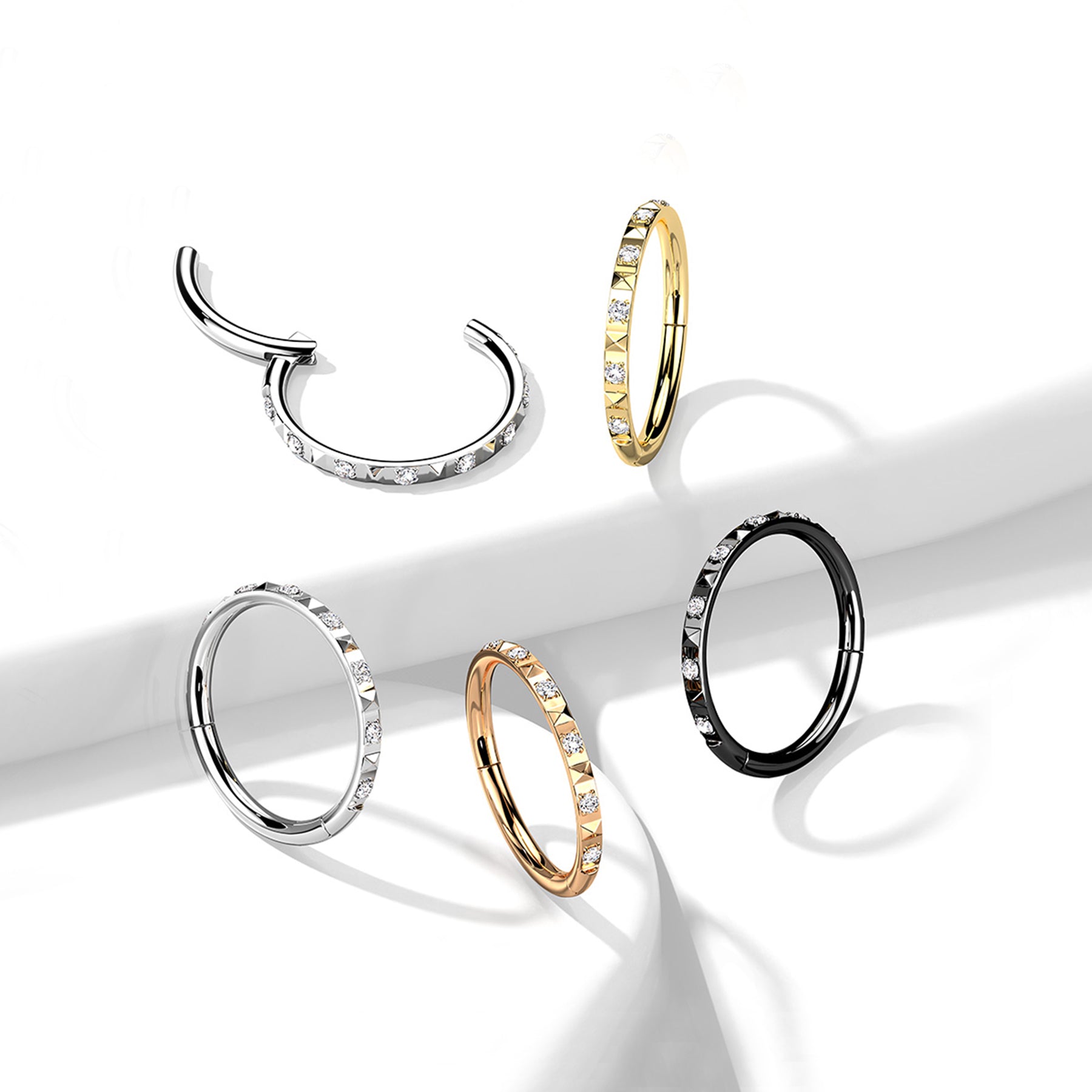 Piercing Oreille MIRKA en Acier et Oxydes de Zirconium