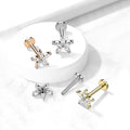 Piercing Labret MYKIA en Acier et Zirconium