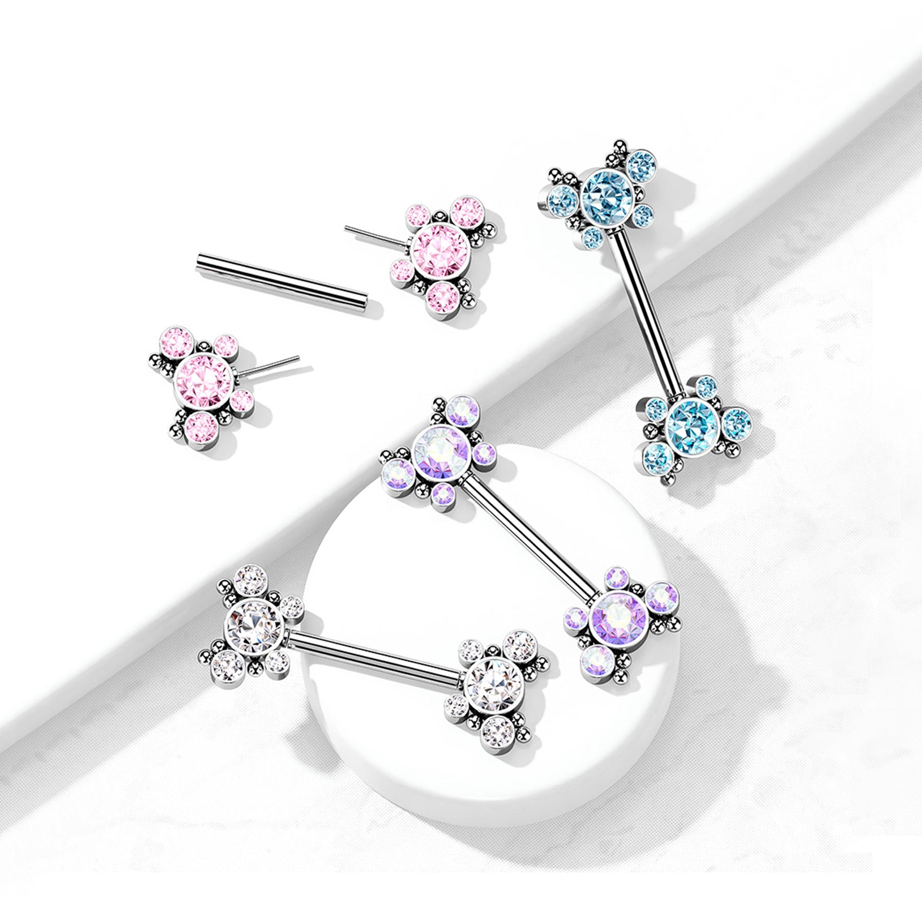 Piercing Téton MACHA en Acier et Zirconium