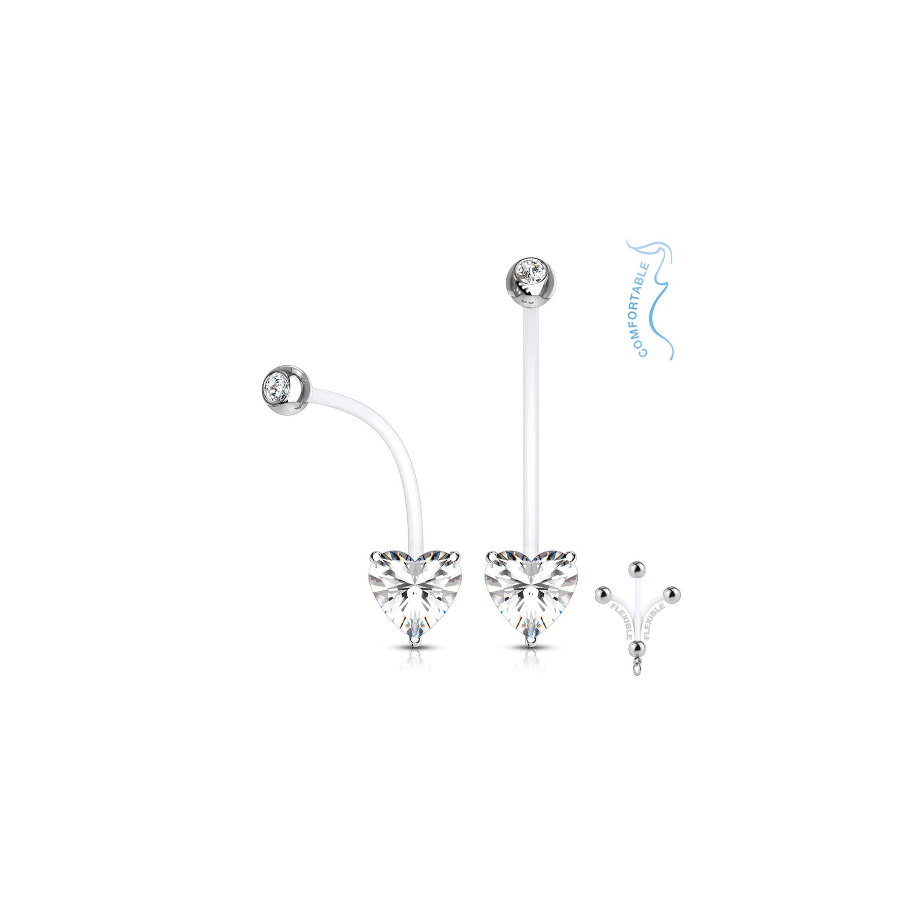 Piercing MADRE MIA en Acier, Bioflex et Zirconium