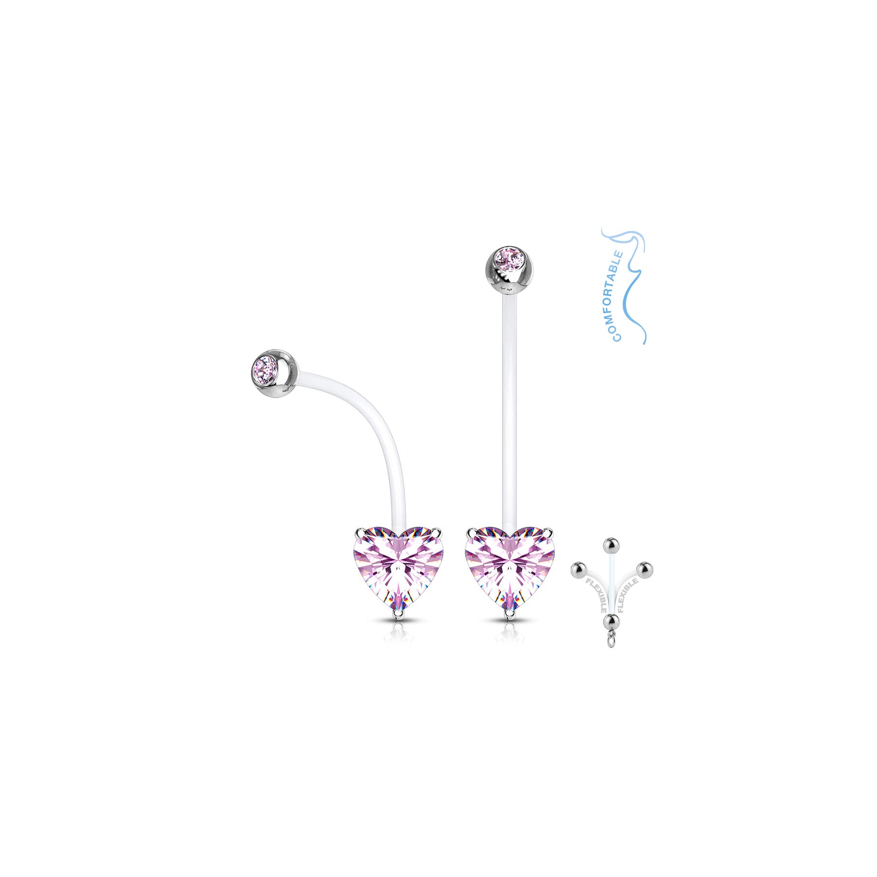 Piercing MADRE MIA en Acier, Bioflex et Zirconium