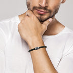 Bracelet Homme MARCEL en Cuir et Acier