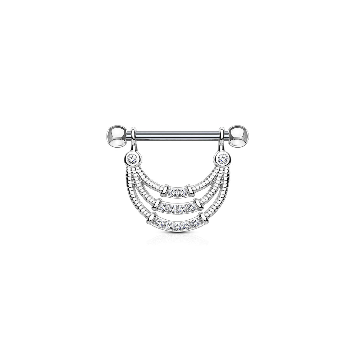 Piercing Téton NAKIDA en Acier et Zirconium