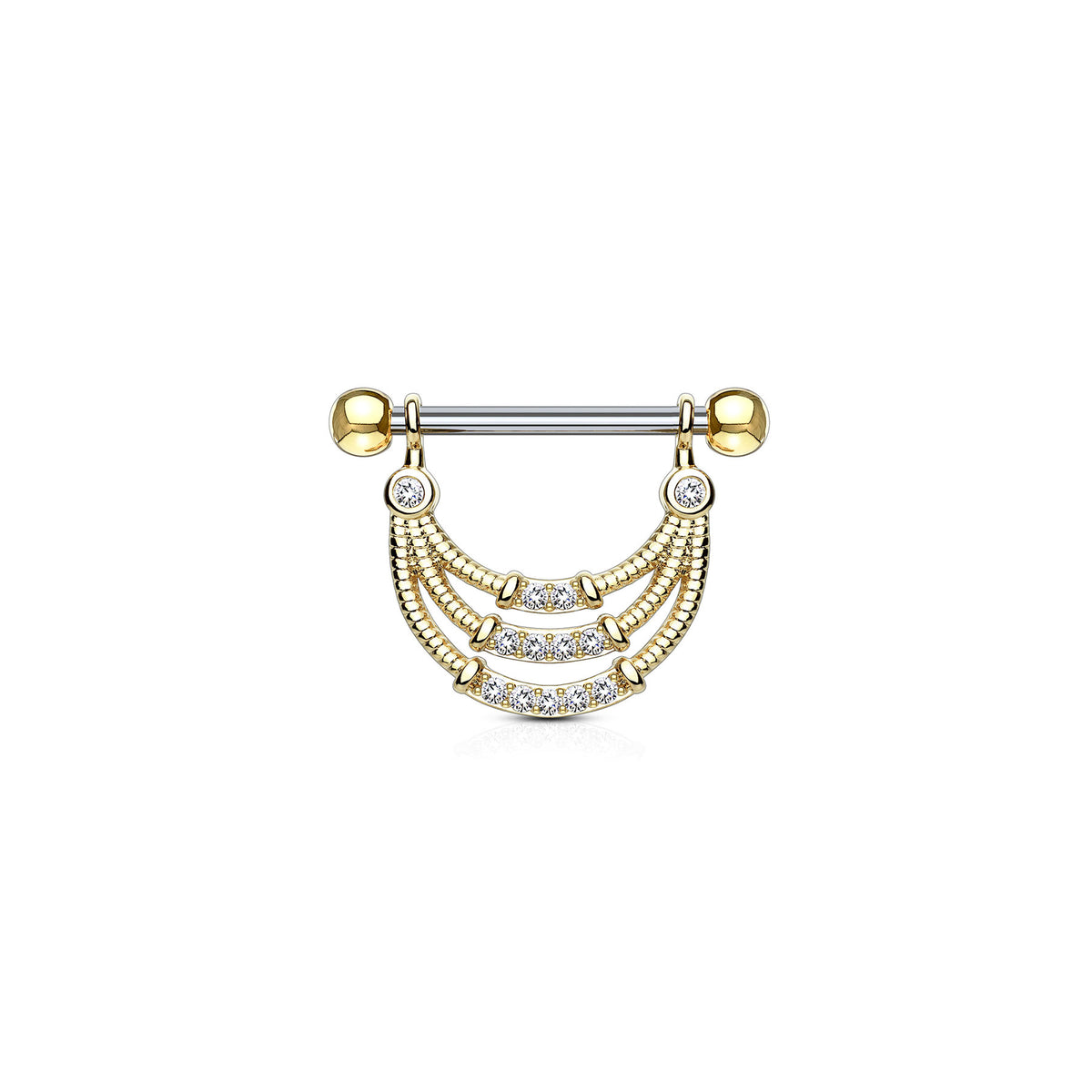 Piercing Téton NAKIDA en Acier et Zirconium