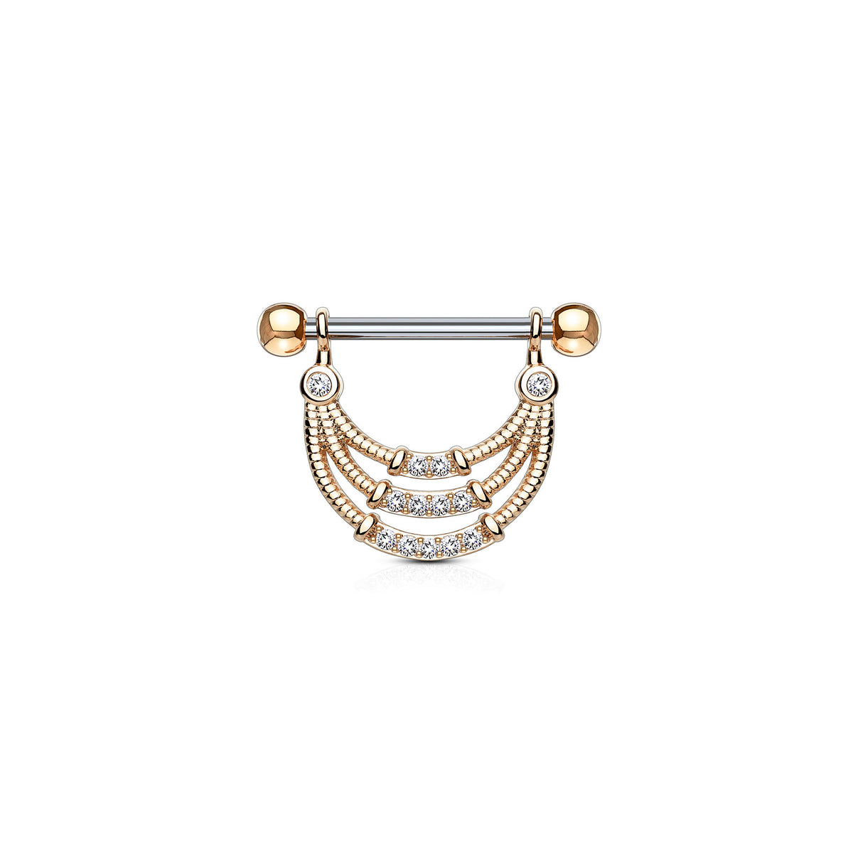 Piercing Téton NAKIDA en Acier et Zirconium