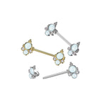 Piercing Téton NEBIA en Acier, Opale et Zirconium