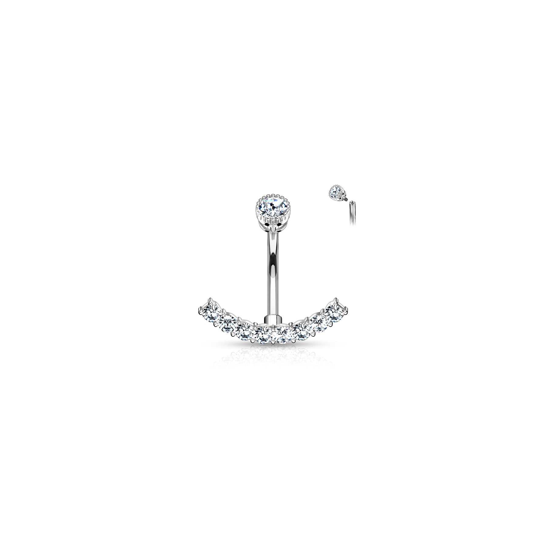 Piercing Nombril NELYA en Acier et Zirconium
