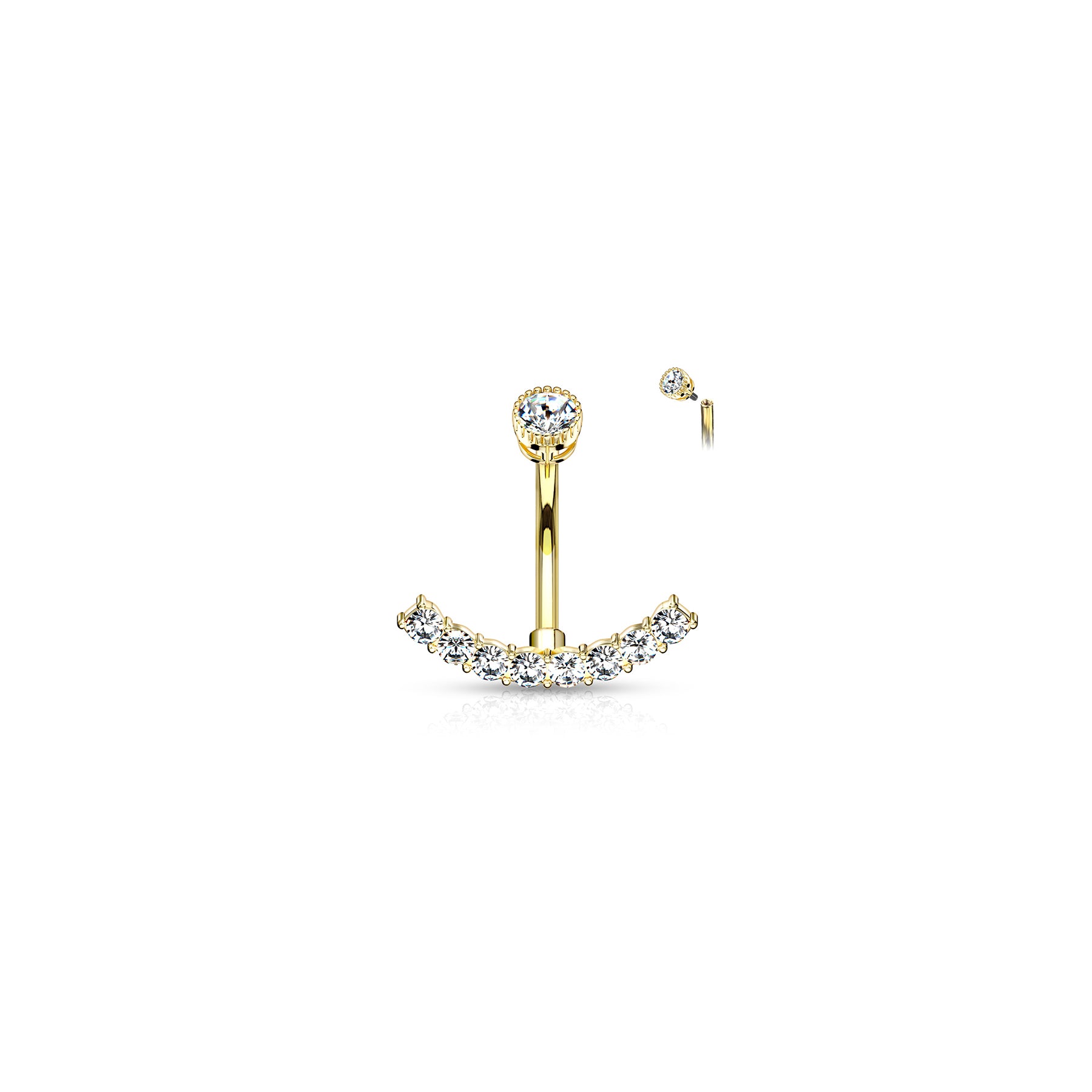 Piercing Nombril NELYA en Acier et Zirconium
