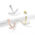 Piercing Nombril NELYA en Acier et Zirconium