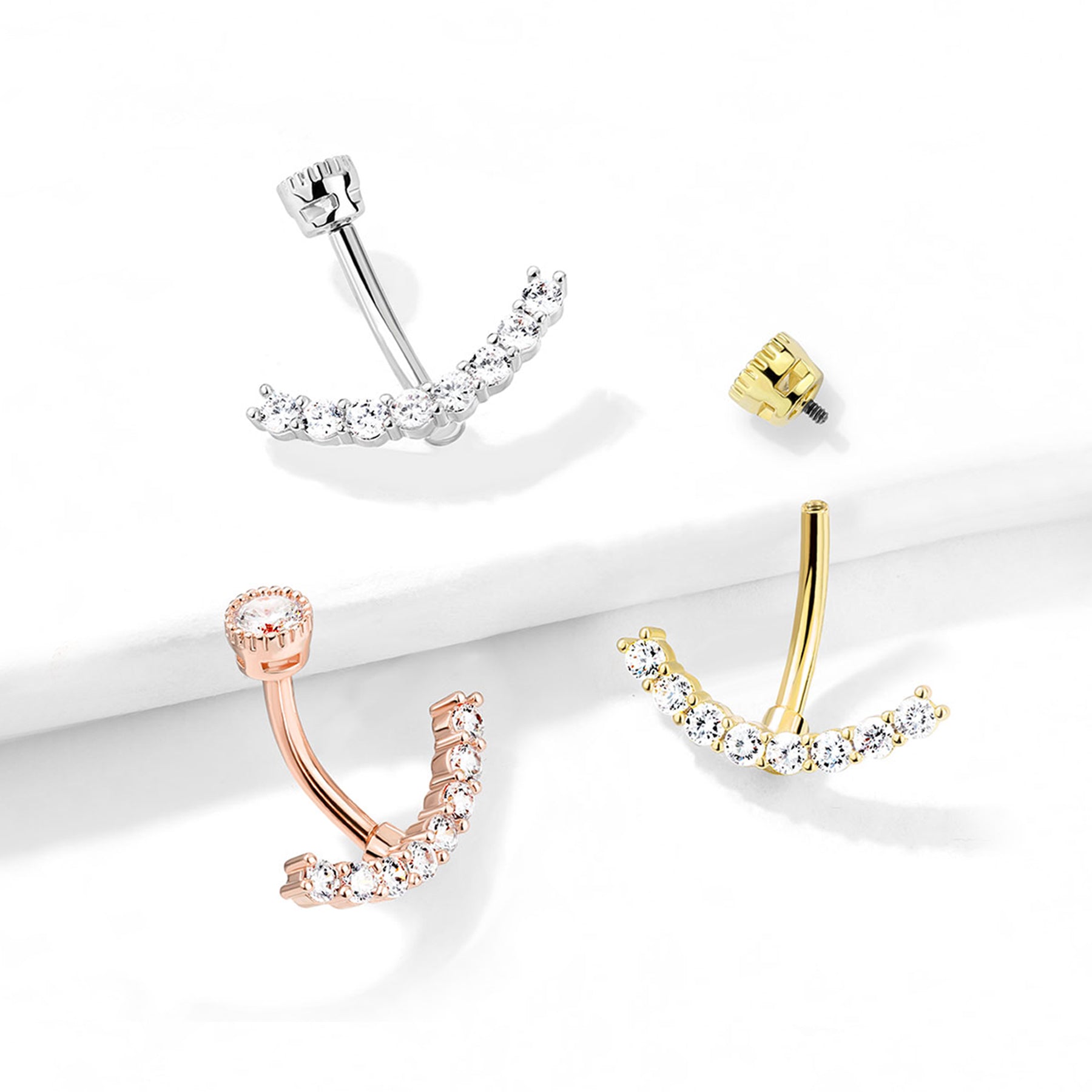 Piercing Nombril NELYA en Acier et Zirconium