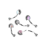 Piercing Arcade / Nombril NICOLA en Titane, Oxyde de Zirconium ou Opale