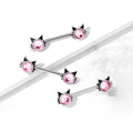Piercing Téton NITA en Acier et Cristal