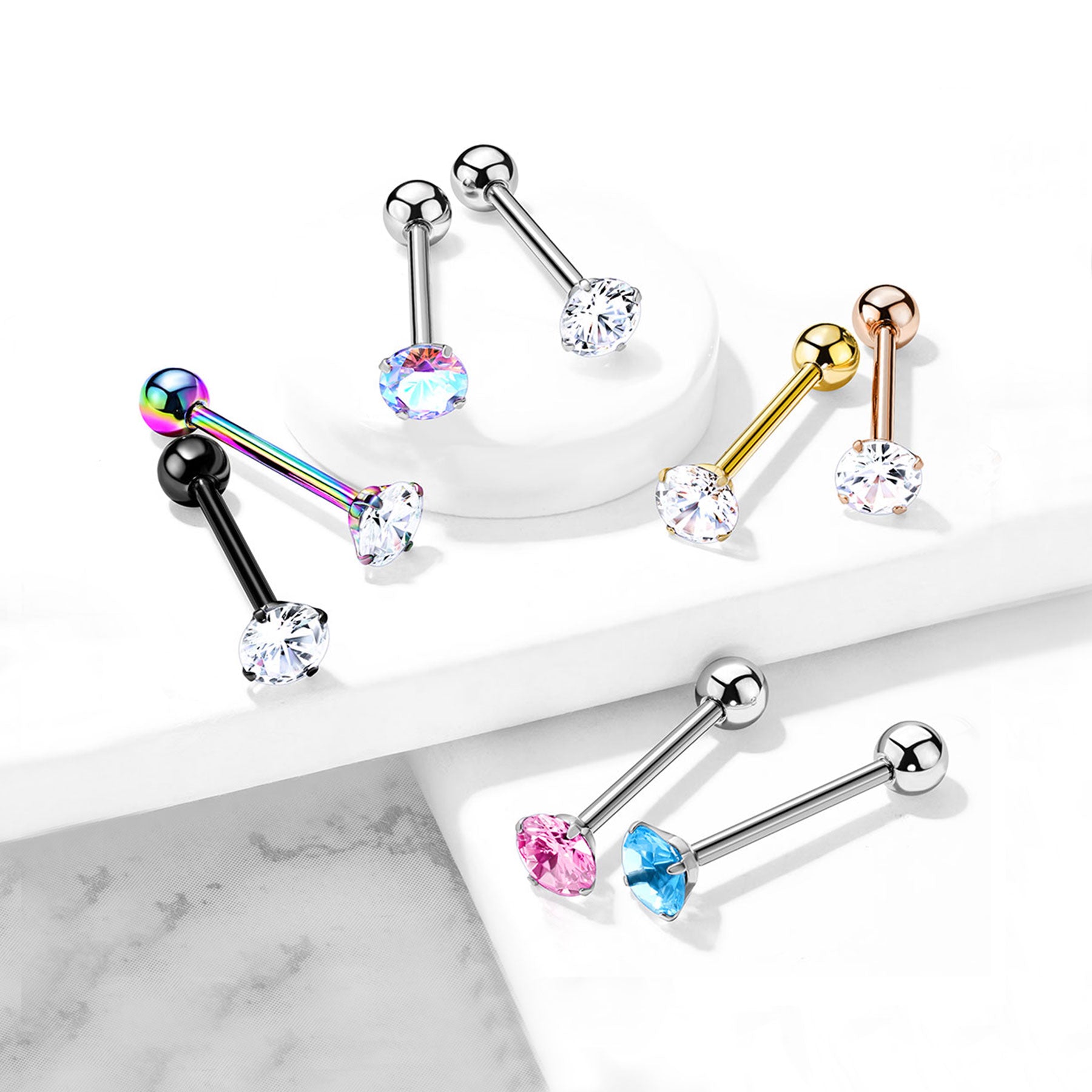 Piercing Langue NONA en Acier et Oxyde de Zirconium