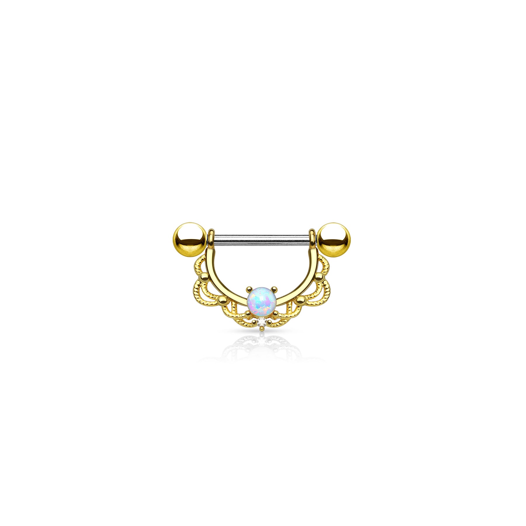 Piercing Téton NEOMA en Acier et Opale