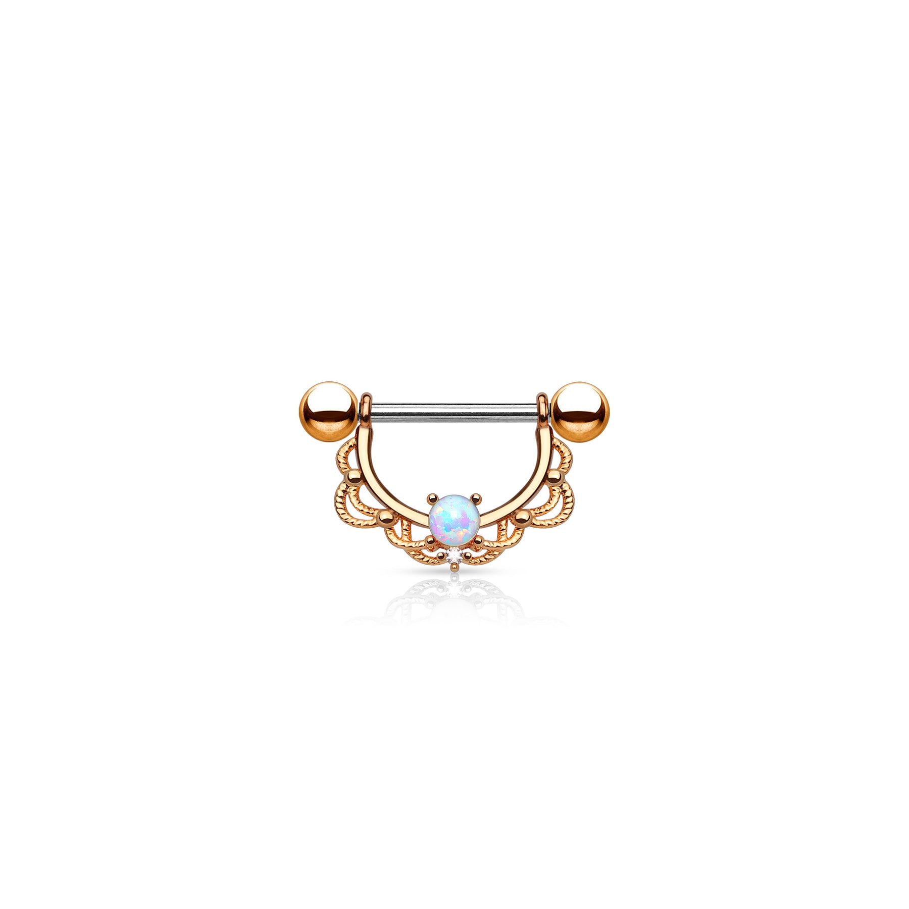 Piercing Téton NEOMA en Acier et Opale
