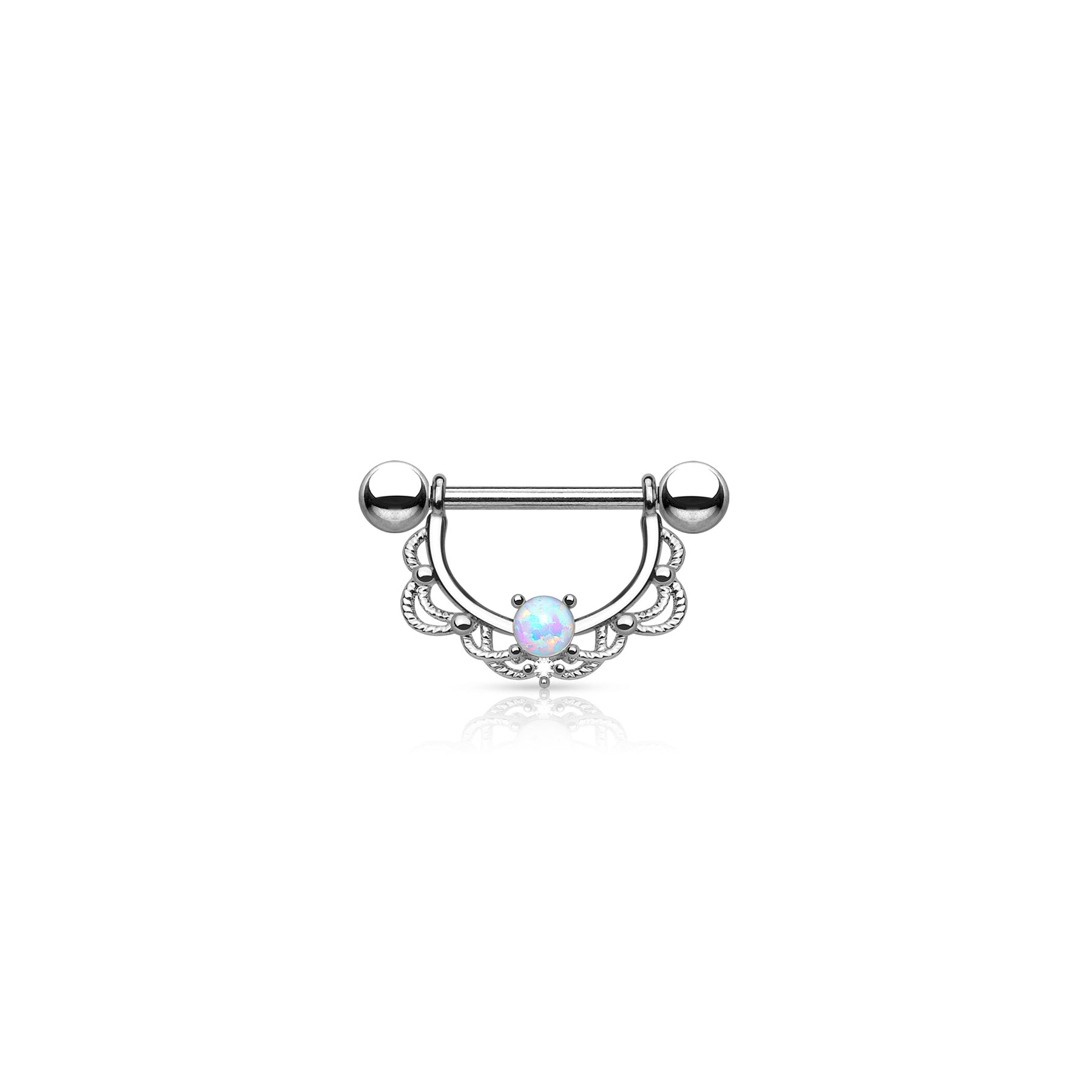 Piercing Téton NEOMA en Acier et Opale